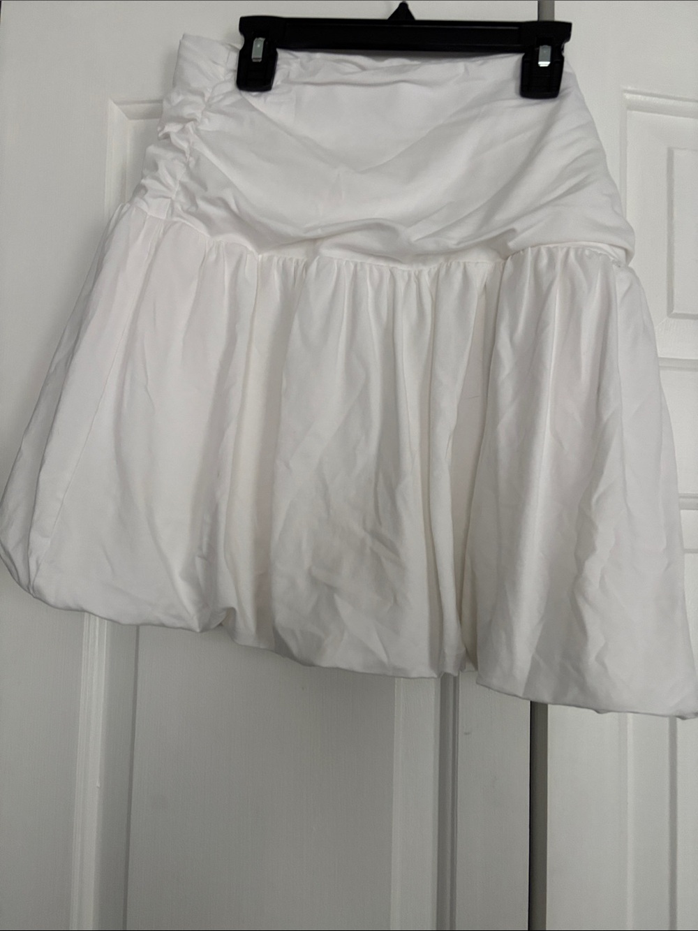 LOFT White Bubble Hem Skirt